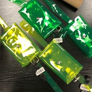 Clear Neon Yellow or Green Belt Bag
